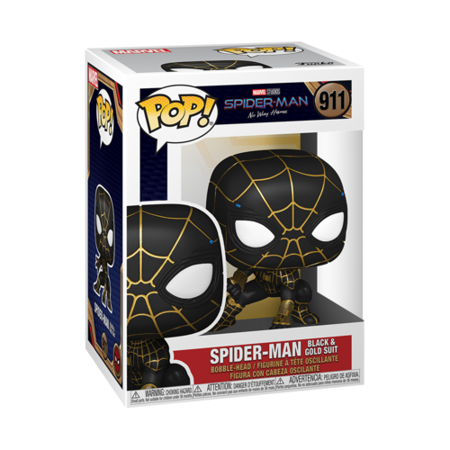 FIGURA POP MARVEL: SPIDER-MAN: NO WAY HOME - SPIDER-MAN (BLACK AND GOLD SUIT)