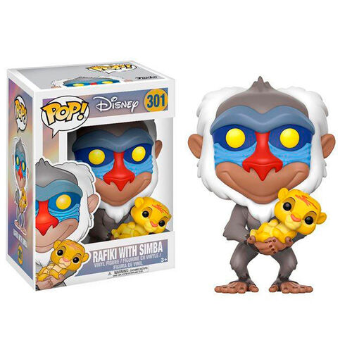 FIGURA POP EL REY LEON: RAFIKI WITH SIMBA