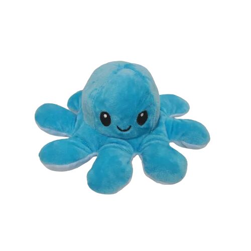 Peluche pulpo reversible soft - Color Azul/Cian