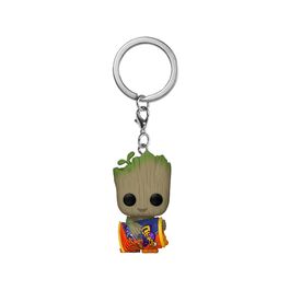 POP KEYCHAIN: I AM GROOT - GROOT W/ CHEESE PUFFS