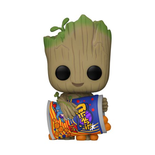 FIGURA POP MARVEL: I AM GROOT - GROOT W/CHEESE PUFFS