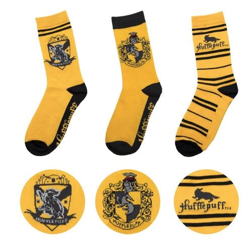 PACK DE 3 PARES DE CALCETINES HUFFLEPUFF - HARRY POTTER