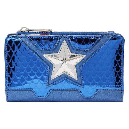 CARTERA LOUNGEFLY MARVEL SHINE CAPTAIN AMERICA COSPLAY